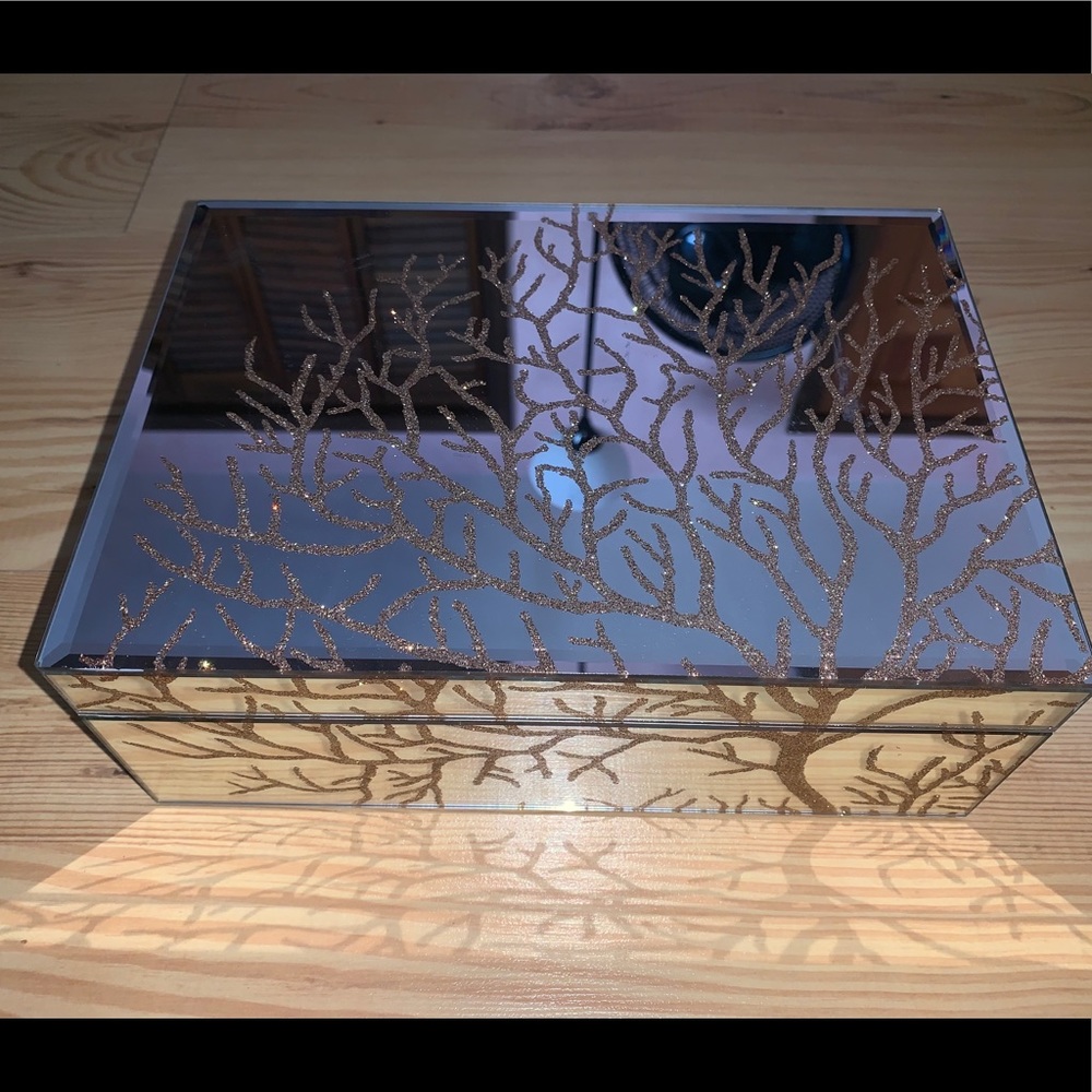 Mirrored Glass Jewelry Box